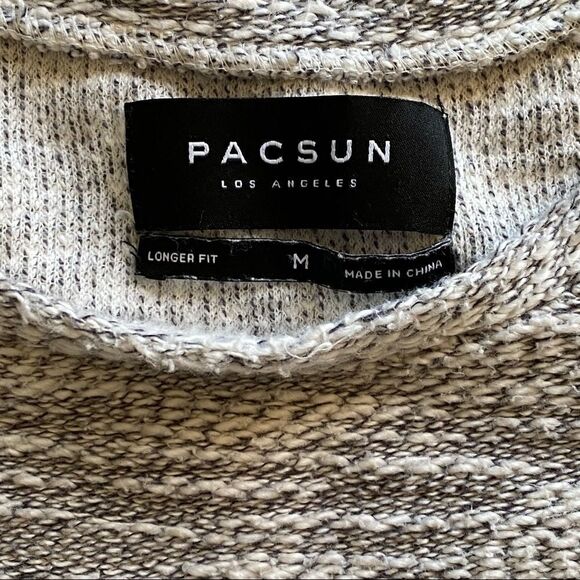 PacSun Sweater Tunic Athleisure Grey Top Medium Long Length Lounge - Picture 2 of 9